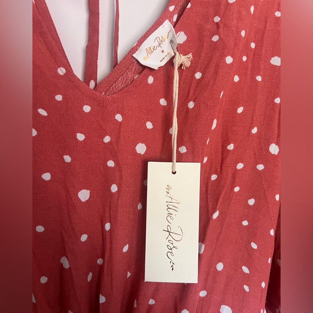 Allie Rose Pink Polka Dot Romper - M (NWT) - Picture 3 of 3